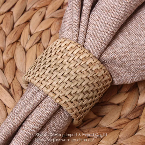 Rattan Luxury Napkin Ring For Home & Hotel Usable Ring Supplier Wholesale photo-2