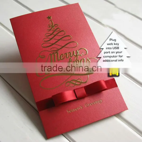 2014 New China Products for Sale Mordern Christmas Gift Paper Greeting USB Business Card photo-4