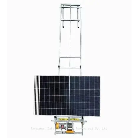 New Solar Panel Ladder Lift Panel Photovoltaic Platform Portable 10M Hoist Shorter Slide With Solar Panel Elevator Ladder Lift photo-4