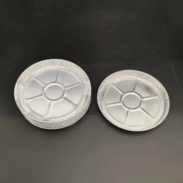 Disposable 9.9 Inch Aluminum Foil Pizza Pan 950ml Round Baking Tray for Oven or Takeout