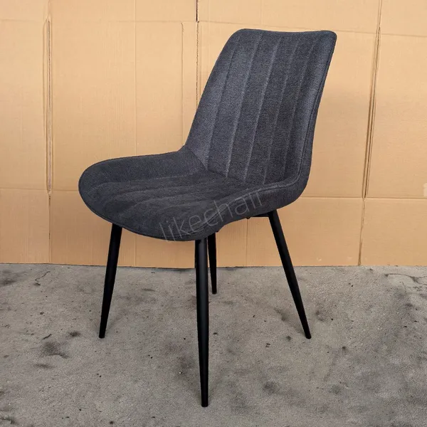 Premium Velvet Fabric Dining Chair With Durable Metal Legs Modern Design for Home & Hotel Use photo-2