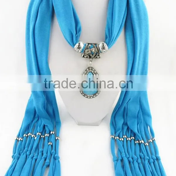 Wholesale Fashionable Pendant Scarf Jewellery Scarf photo-6