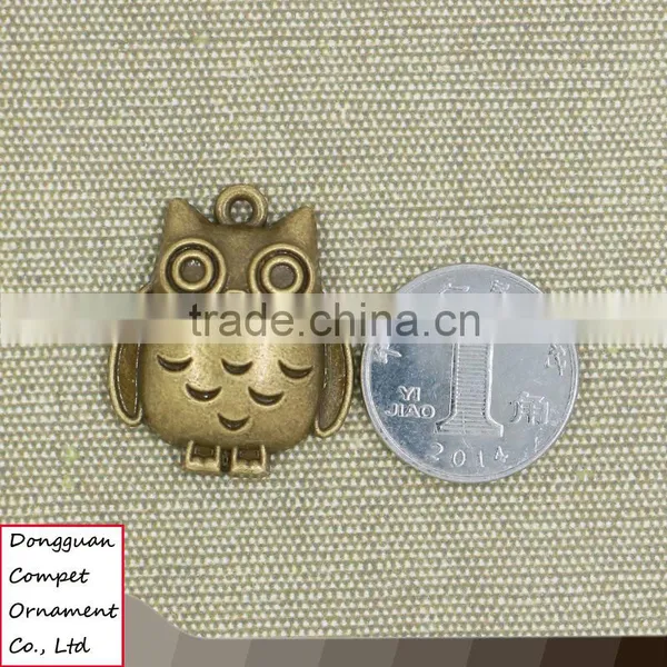 Wholesale Ancient Bronze Zinc Alloy Fat Owl Pendant photo-5