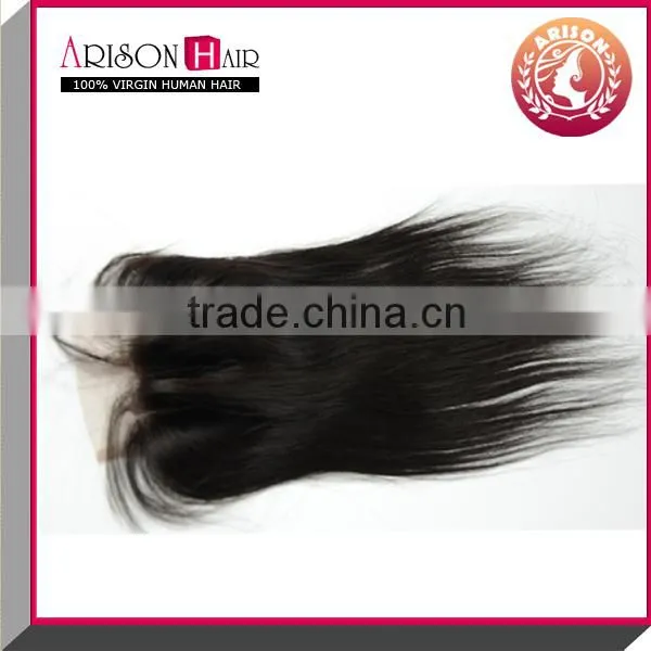 2015 Popular Goods Virgin Brazilian Hair Top Lace Closure 5x5" With 3 Way Part Closure photo-2