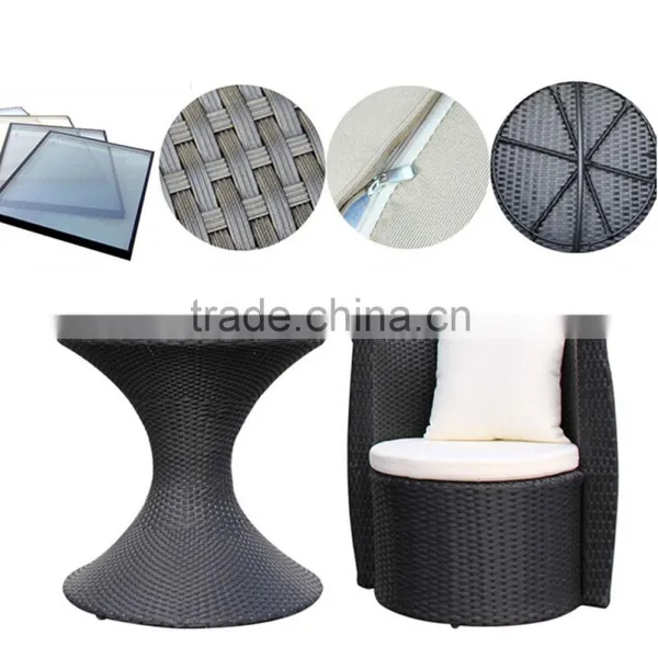 Rattan Patio Table And Chair Set Picnic Cane Dining Table Rattan Outdoor Wicker Chair Set photo-5