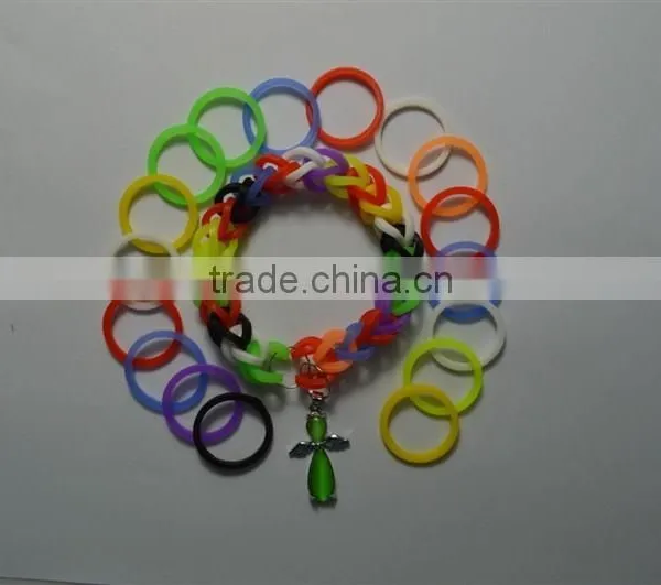 Beautiful Lady Silicone Rainbow Braid Wrist With Many Colors photo-2