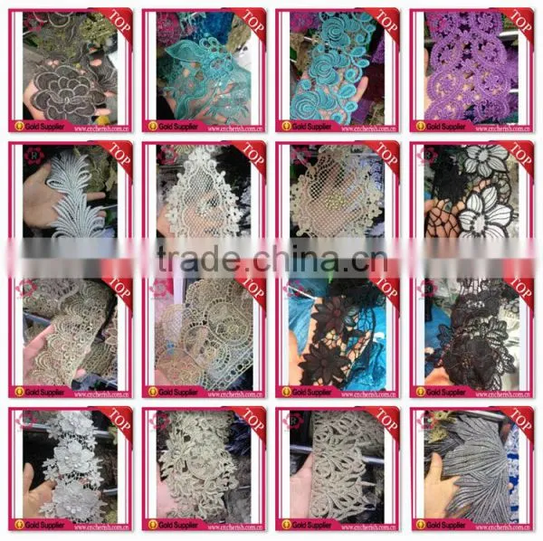 Hotsale Big Brown Flowers Dacron Lace for Islamic Middle East Mohammedan Muslim photo-2