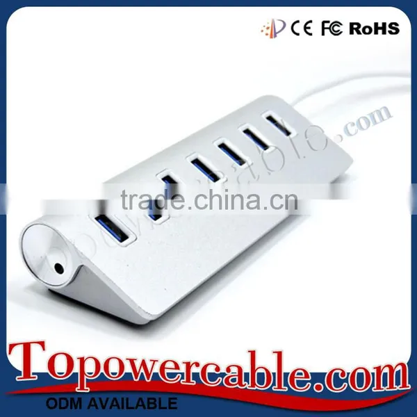 Best Portable Aluminum 7 Port Usb 3.0 Adapter Extension Powered Hub