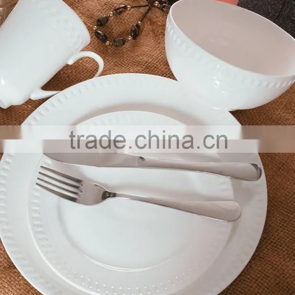 Embossed New Bone China America Market New Design Tableware photo-4