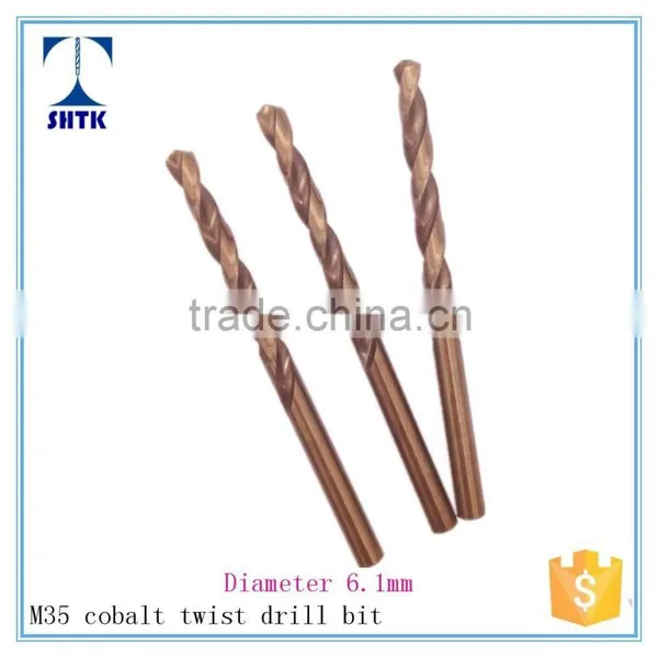 Factory Direct Supply, M35 Cobalt, Drill Bit, Twist Drill Bit Dia 6.1mm