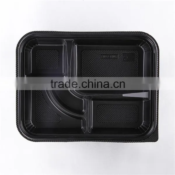 KW3-1102 Food-grade and Rectangular Disposable Clear Plastic Divided Food Serving Tray (264*204*46mm), OEM Orders Are Welcome photo-2