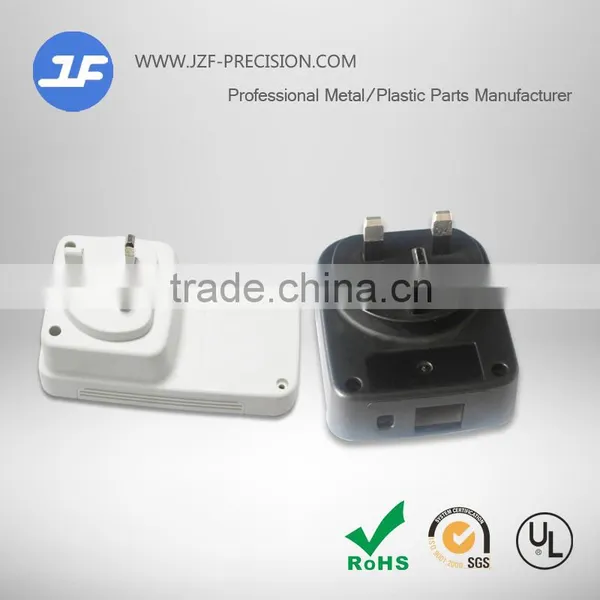 Plastic Injection Molding and Copper Pins Insert for Adaptor Plug
