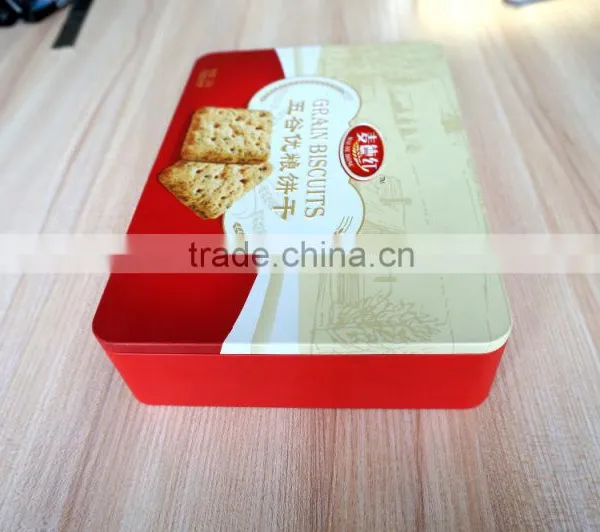 Largre Square Tin Can for Biscuit photo-3