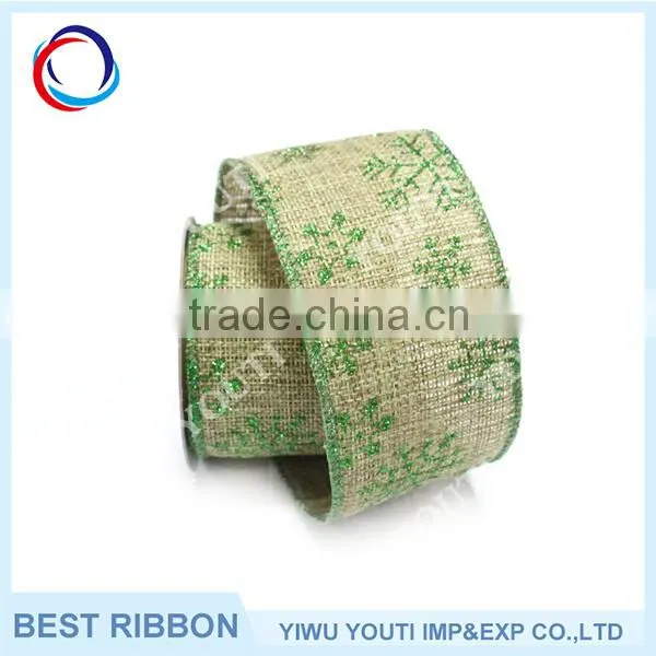 Latest product wired decorative jute burlap ribbon