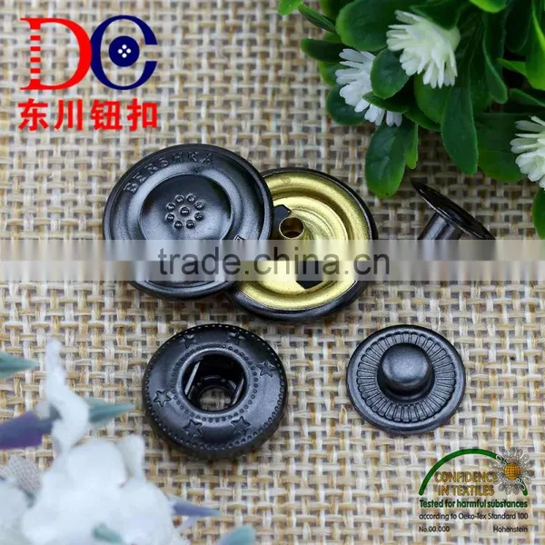 Gun Metal Garment Accessory Custom Logo Snap Button for Leather Jacket photo-5