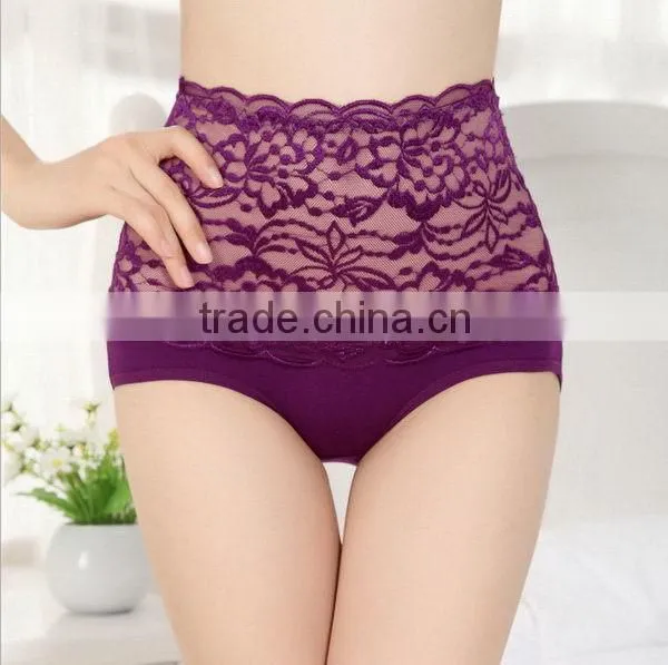 Wholesale Women Sexy Underwear Lace Panties High Waist Slimming Panties photo-2