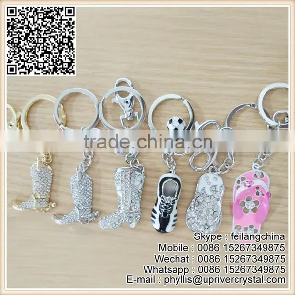 New Arrival Best Sell High Heel Shoes Key Chain With Crystal photo-4