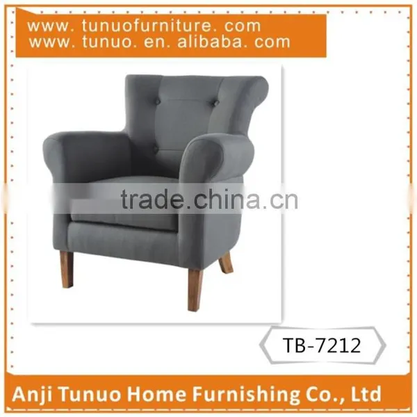 Accent Chair With High Quality Linen Fabric and KD Rubber Wood Legs and Moveable Seat Cushion.,TB-7212 photo-3