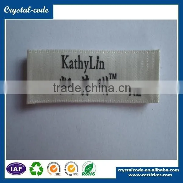2015 Hot Sales T-shirt Black Iron on Clothing Hangtags for Clothes 100% Polyester Fabric Vinyl Self Adhesive Woven Sticker photo-6