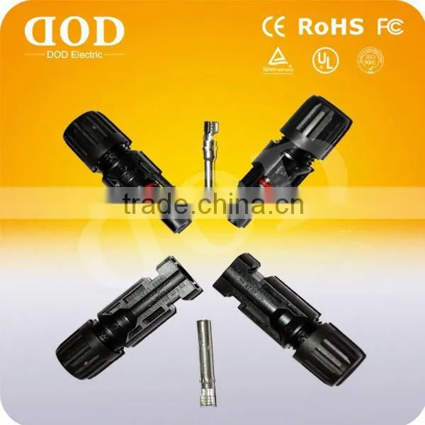 MC4 Connector for Photovoltaic System. TUV and UL Certification. 2 Pins Mc4 Solar Connector