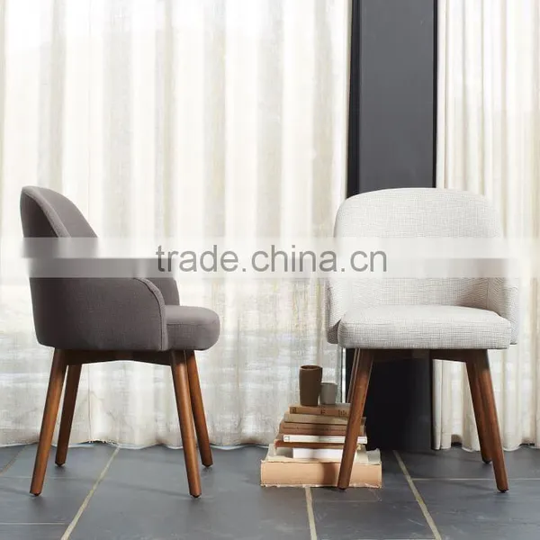 DC-4095 Fabric and Solid Wood Leg Dining Chair photo-6