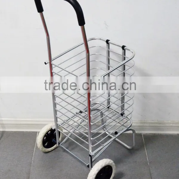 Factory Price Supermarket Hand Trolley/Lightweight Aluminum Two Wheels Cheap Luggage Trolley