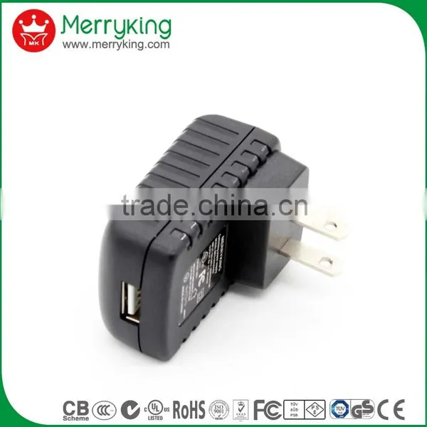 Wall Mount Electric Type Charger JP Plug 5V1A PSE Approved Mobile USB Charger Low MOQ