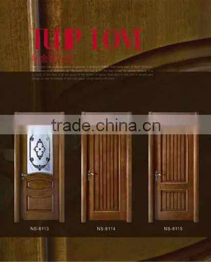 Carving Pattern Interior Solid Wooden Door photo-5