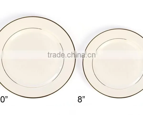 Blank Heat Press 8" Blank Double Golden Rim Personalized Ceramic Plates photo-6
