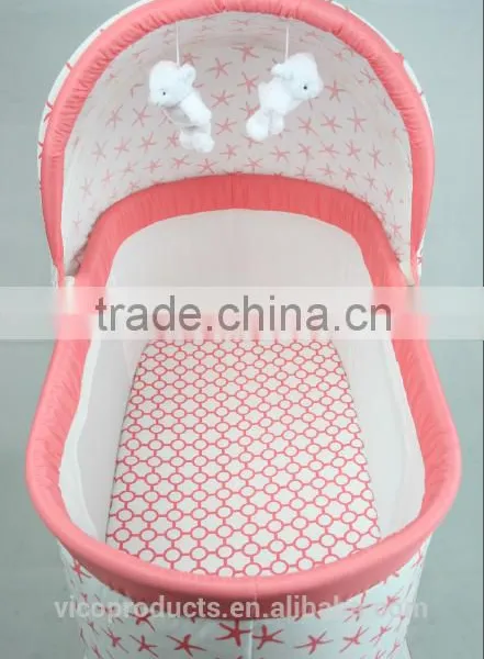 Manufacturer Portable Lightweight Swing Baby Bed With Canopy and Storage Basket Rocking Bed for Baby Cradle photo-5