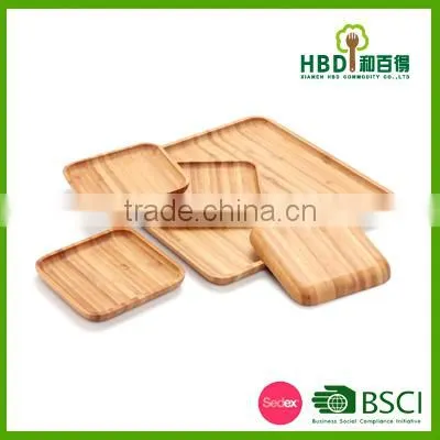 Whole|sale Distinctive Bamboo Wood Food Serving Dish Tray photo-3