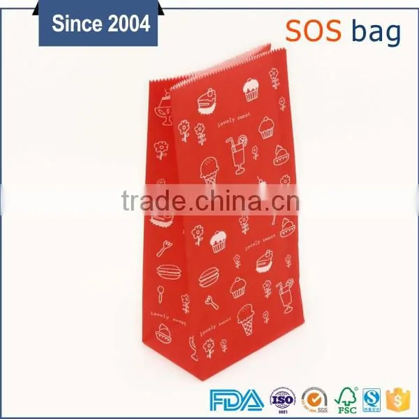 Safety Food Grade Recycled Flat Bottom Candy Cute Paper Bag photo-5
