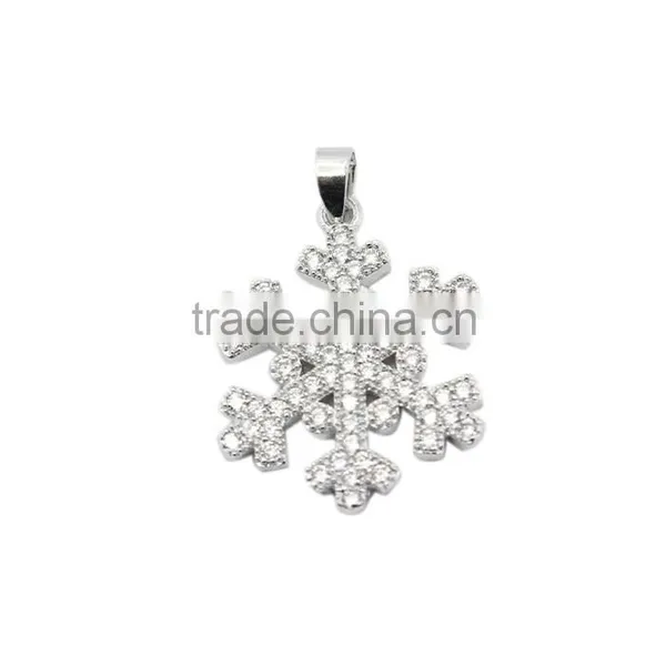 Fashion Tiny 925 Silver Snowflake Pendant photo-2