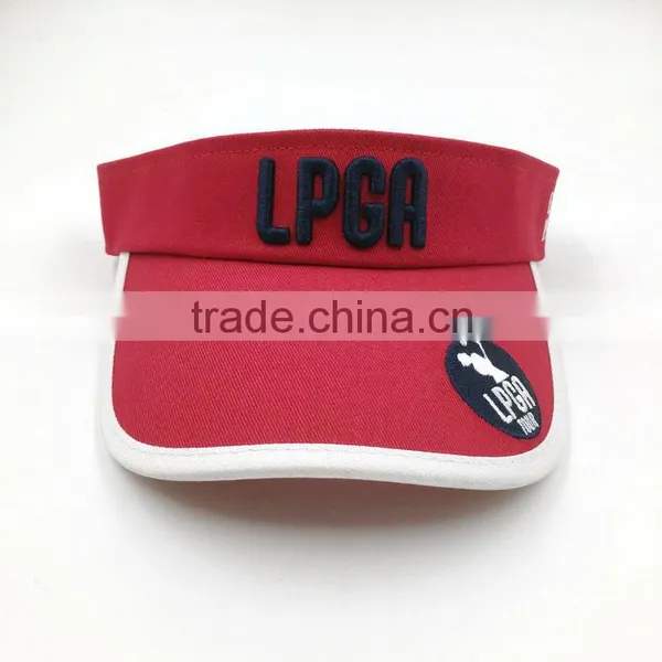 High Quality 100% Cotton Twill 3D Embroidery UV Protection Sun Visor Cap photo-4
