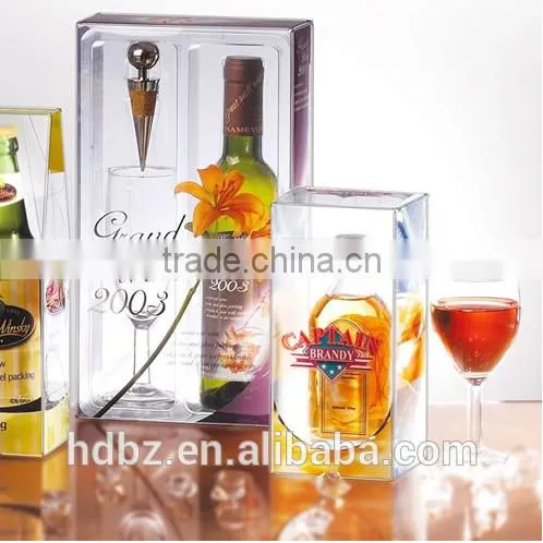 High Quality Custom Clear Printed Wine Box With Blister Tray photo-2
