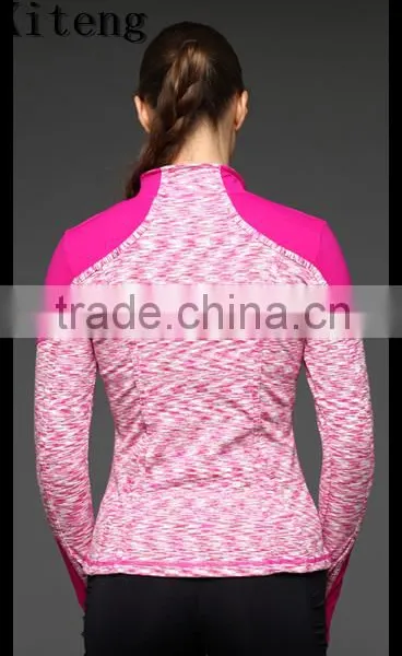 Kiteng 2016 New Design Women's Yoga Coat Fitness Running Sport Hooded Jacket Splice With Color Panel Office In USAsmall Minimum photo-4