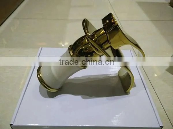 Buy Faucet New Brass Single Handle Basin Tap, Water Powered LED Waterfall Faucet photo-3