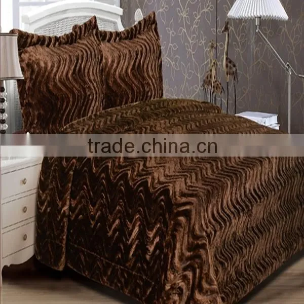 Modern High Quality Solid Color PV Plush Throw Faux Fur Blanket/mink Blanket photo-3