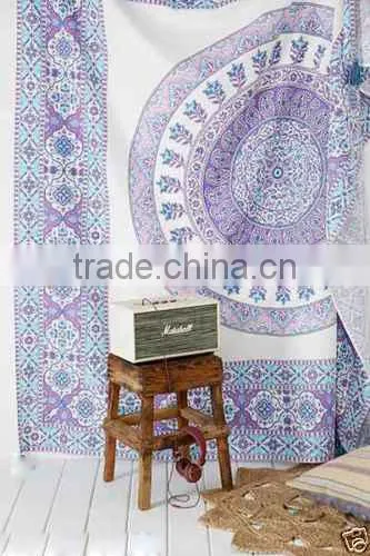 Wholesale Home Decor Wall Hanging Tapestries Cloth Fabric Ombre Indian Mandala Tapestry