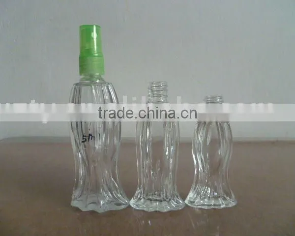 Clear Empty Glass Perfume Bottle