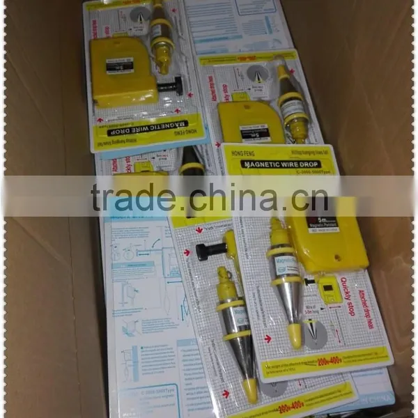 3m Yellow Plastic Box Magnetic Plumb Bob With Chromed Bob photo-4