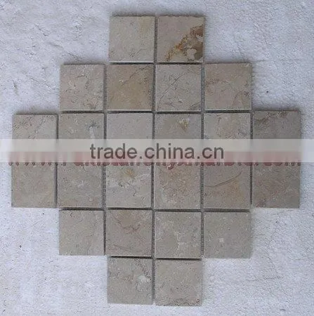 UNIQUE SAHARA BEIGE MARBLE MOSAIC TILES photo-2