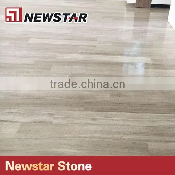 Natural Wooden Marbles Light Silver Grey Wood Grain Marble Tile photo-6