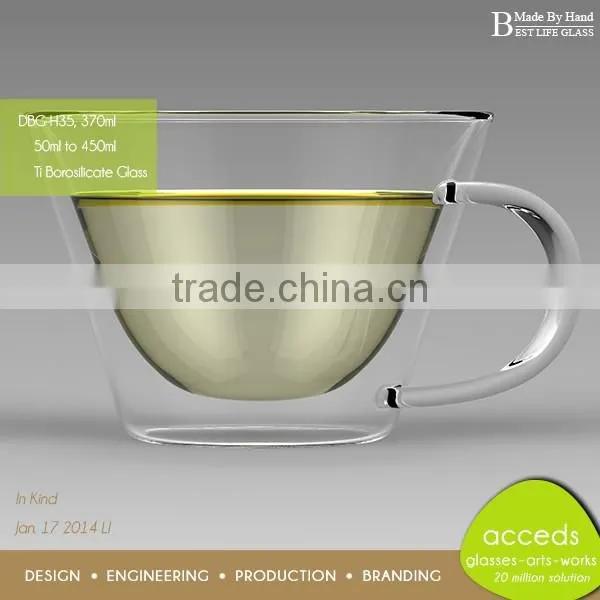 Lower MOQ Borosilicate Glass Coffee Cup With Glass Handle photo-5