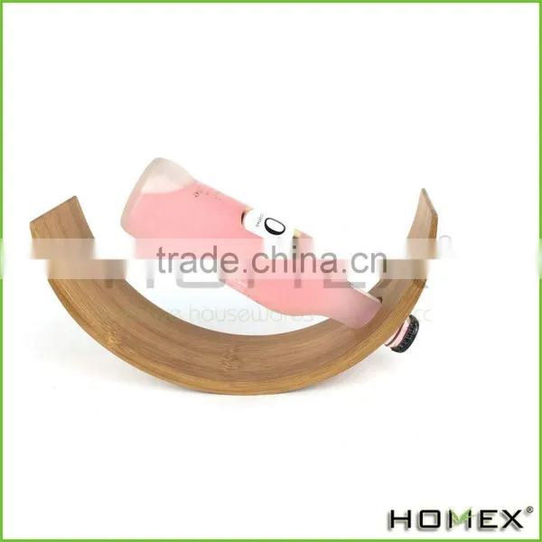 Bamboo Single Wine Bottle Holder /wine Display Rack Homex-BSCI photo-2