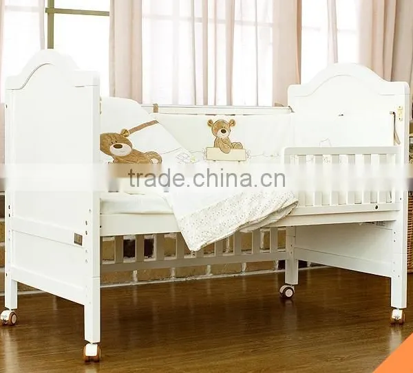 Antique Pure White Solid Wood Teenage Bed, Solid Wood Convertible Kids Bed With Toddlers BF11-08053a photo-4