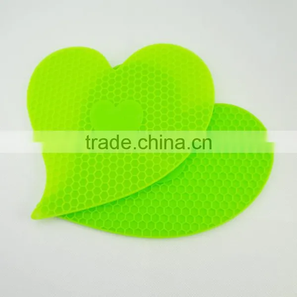 Lover Heart Cellular Shaped Heat Resistant Silicone Pot Holder/Mat/Pad/Trivet/Coaster photo-5