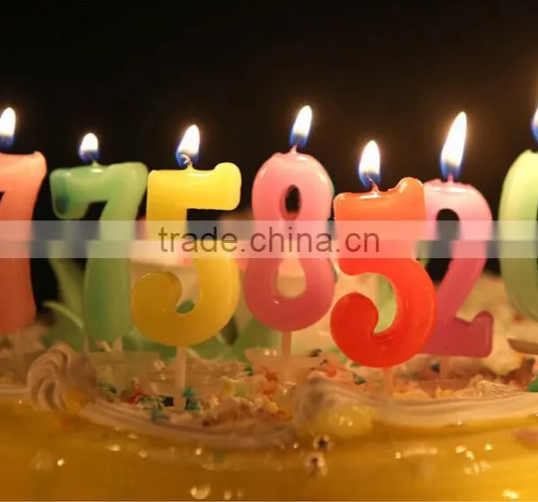 Memorial Arabic Numerals Happy Birthday Candle photo-3
