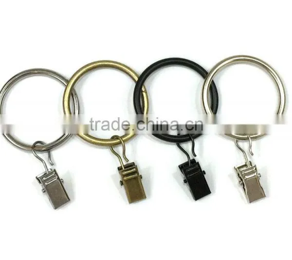 4 Colors - Iron Curtain Ring With Clip / Rod Ring With Clip Hanging / A Ring With A Clip photo-5