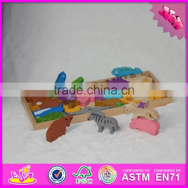 2016 Educational Wooden Animal Children Toy Puzzle W14A158 photo-2